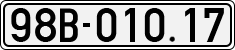 License plate of Vietnam, Cars