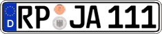 German license plate, Regular plates