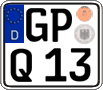 German license plate, Regular plates