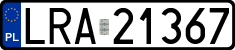 License plates of Poland, Regular car plates