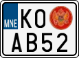License plate of Montenegro, Scooters