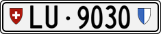 License plate of Switzerland, Cars