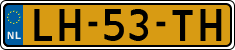 License plate of the Netherlands, Cars