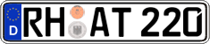 German license plate, Regular plates