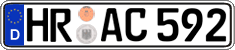 German license plate, Regular plates