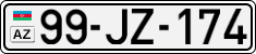 License plate of Azerbaijan, Cars