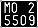 License plate of Italy, Cars (1927 year series)