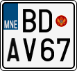 License plate of Montenegro, Motorcycles