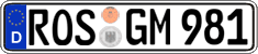 German license plate, Regular plates