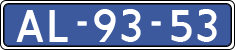 License plate of the Netherlands, Imported oldtimers (cars)