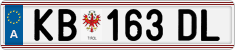 License plate of Austria, Regular plates