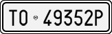 License plate of Italy, Cars (1927 year series)
