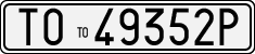 License plate of Italy, Cars (1927 year series)