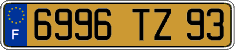 French license plate, FNI