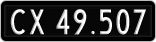 License plate of Denmark, 1958/1966-1976 - system