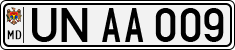 License plate of Moldova, Cars (1992)