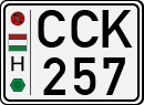license plates of Hungary, Cars (1990)