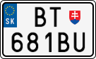 License plate of Slovakia, Motorcycles