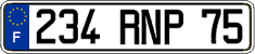French license plate, FNI