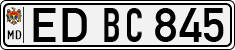 License plate of Moldova, Cars (1992)