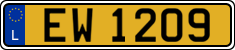 License plate of Luxembourg, 2003 year system