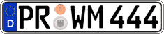 German license plate, Regular plates