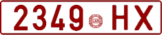 License plate Belarus, Cars (1992)