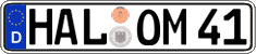 German license plate, Regular plates
