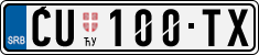License plate of Serbia, Cars