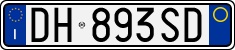 License plate of Italy, Cars (1994 year series)