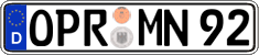 German license plate, Regular plates