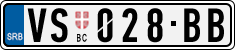 License plate of Serbia, Cars