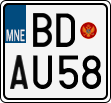 License plate of Montenegro, Motorcycles