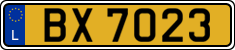 License plate of Luxembourg, 2003 year system