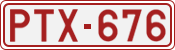 License plate of Belgium, 1951 year system
