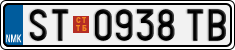 License plate of North Macedonia, Regular plates (2012)