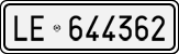 License plate of Italy, Cars (1927 year series)