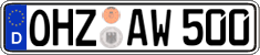 German license plate, Regular plates