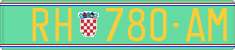 License plate of Croatia, Export transit plates