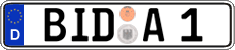 German license plate, Regular plates