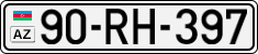 License plate of Azerbaijan, Cars