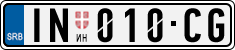 License plate of Serbia, Cars