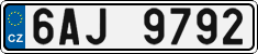 License plate of the Czech Republic, Cars (2001)