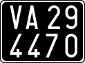 License plate of Italy, Cars (1927 year series)