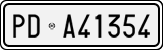 License plate of Italy, Cars (1927 year series)