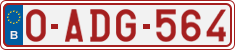 License plate of Belgium, Regular plates (2010)
