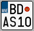 License plate of Montenegro, Motorcycles