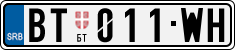 License plate of Serbia, Cars