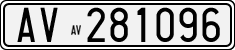 License plate of Italy, Cars (1927 year series)