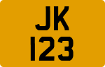 License plate of Hong Kong, AB 1234